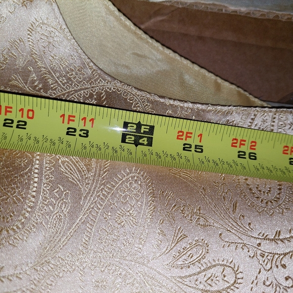 Vintage Gold Paisley Vest with Tie, sz 3XL, $13, GLENN HEIGHTS TX PPU OR SHIP - Picture 5 of 10